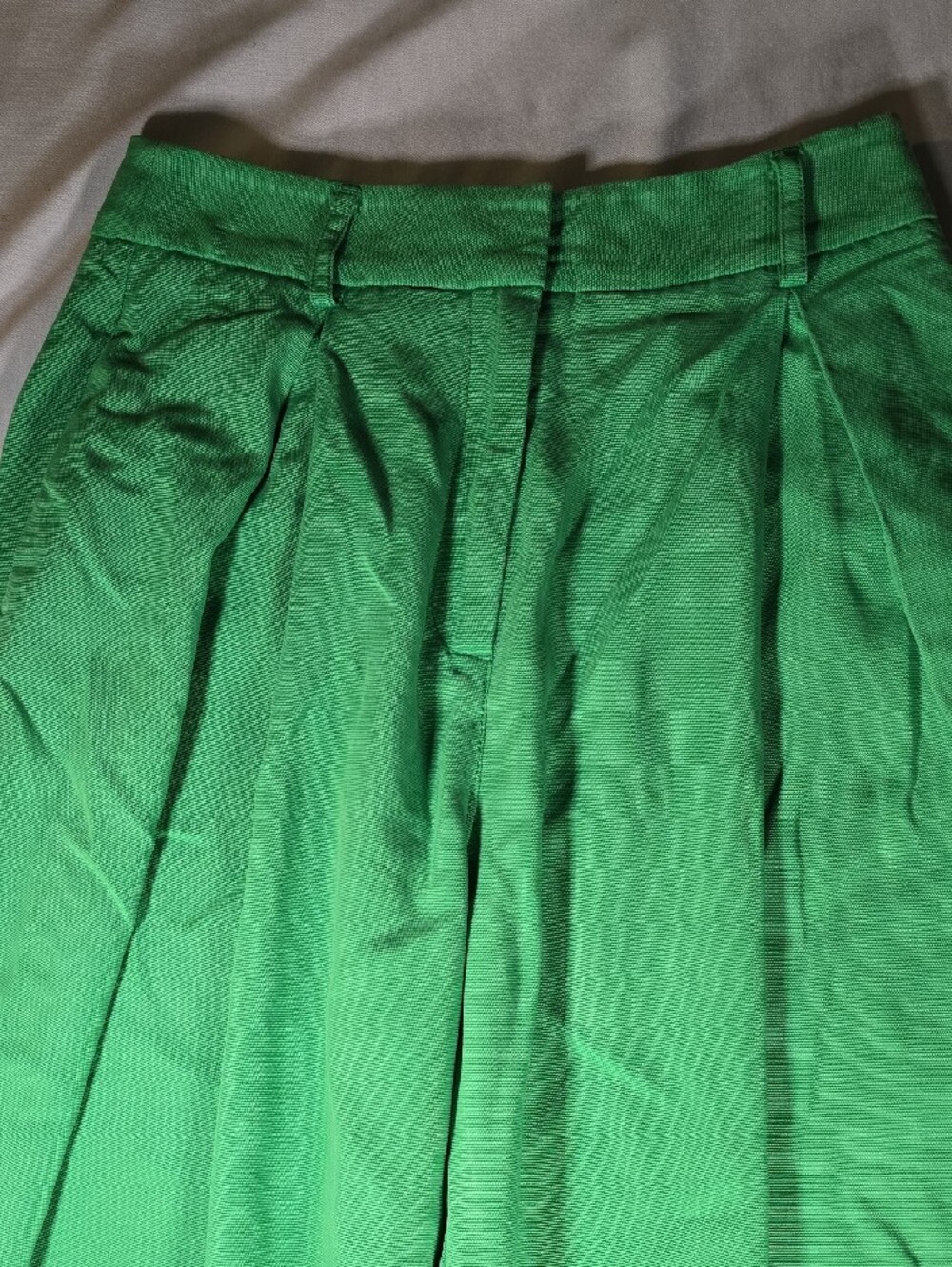 Farm Rio Cotton-blend Wide-leg Pants Green - Picture 4 of 14